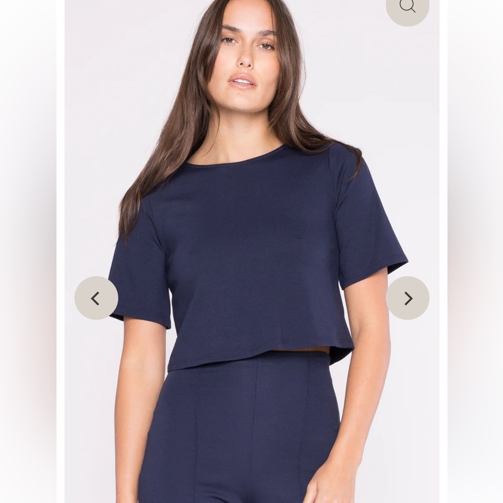 NWT Ripley Rader Navy short sleeve top size 2 (small)